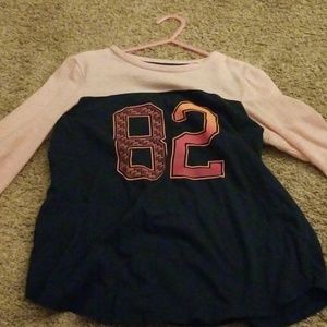 Pink and navy #82 long sleeve